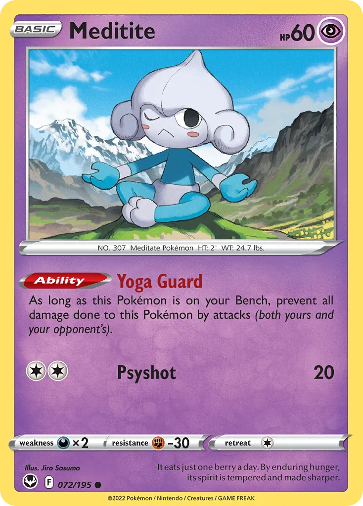 2022 Silver Tempest Meditite Common #072/195 Common card image