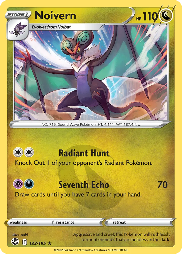 2022 Silver Tempest Noivern #133/195 Rare card image