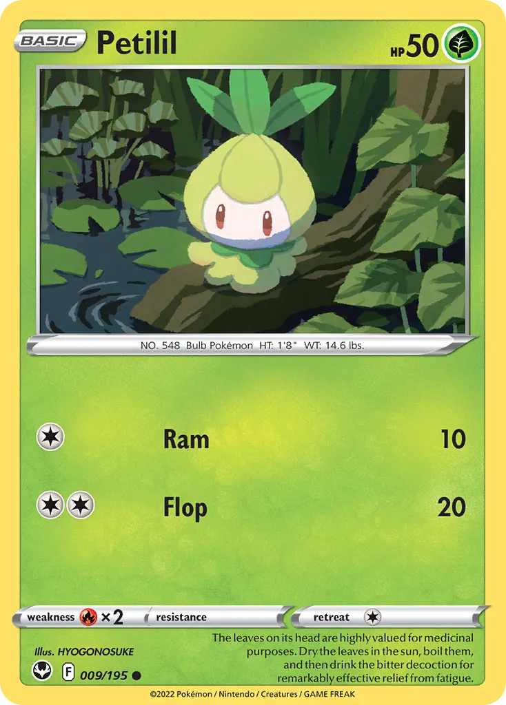 2022 Silver Tempest Petilil Common #009/195 Common card image