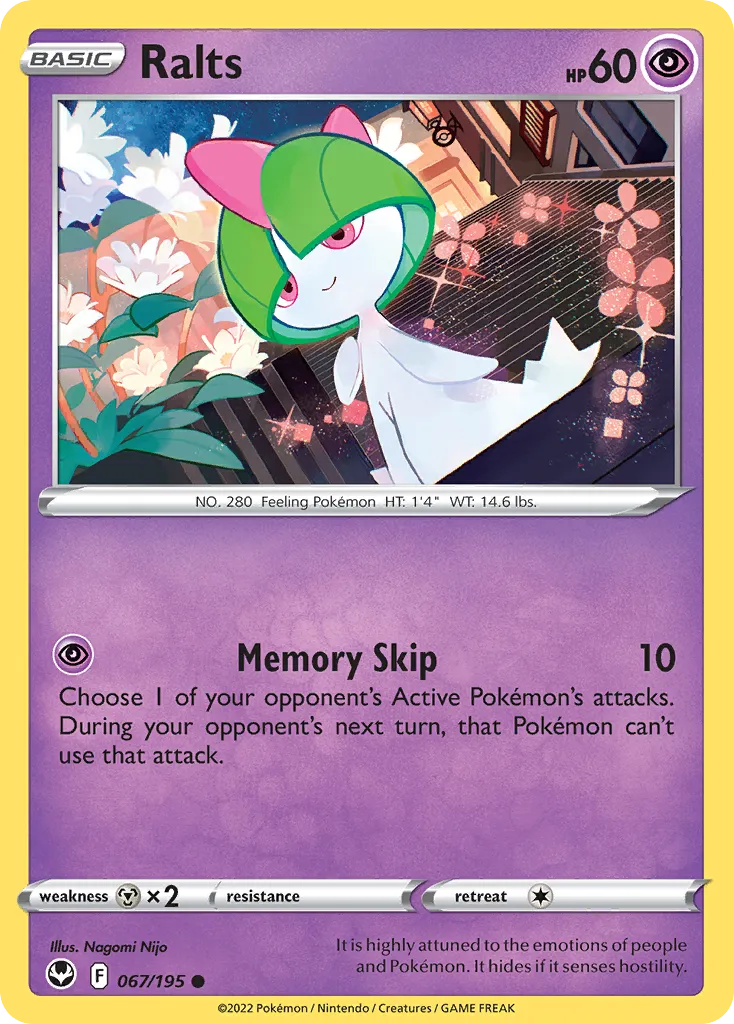 2022 Silver Tempest Ralts Common #067/195 Common card image