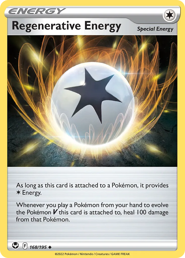 2022 Silver Tempest Regenerative Energy #168/195 Uncommon card image