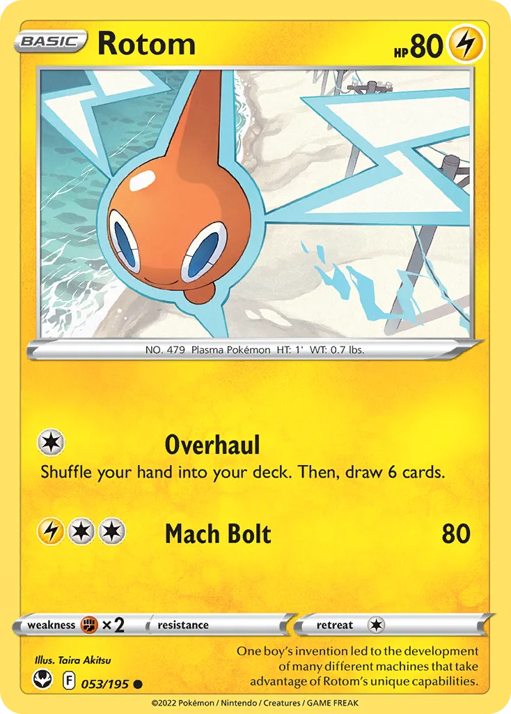 2022 Silver Tempest Rotom Common #053/195 Common card image