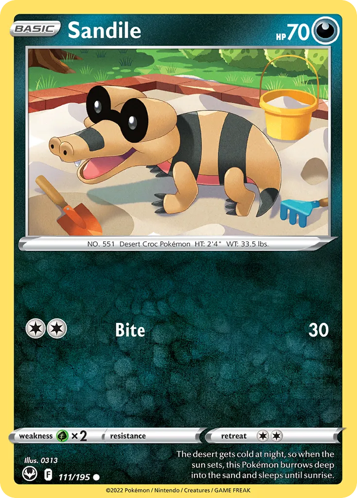 2022 Silver Tempest Sandile Common #111/195 Common card image
