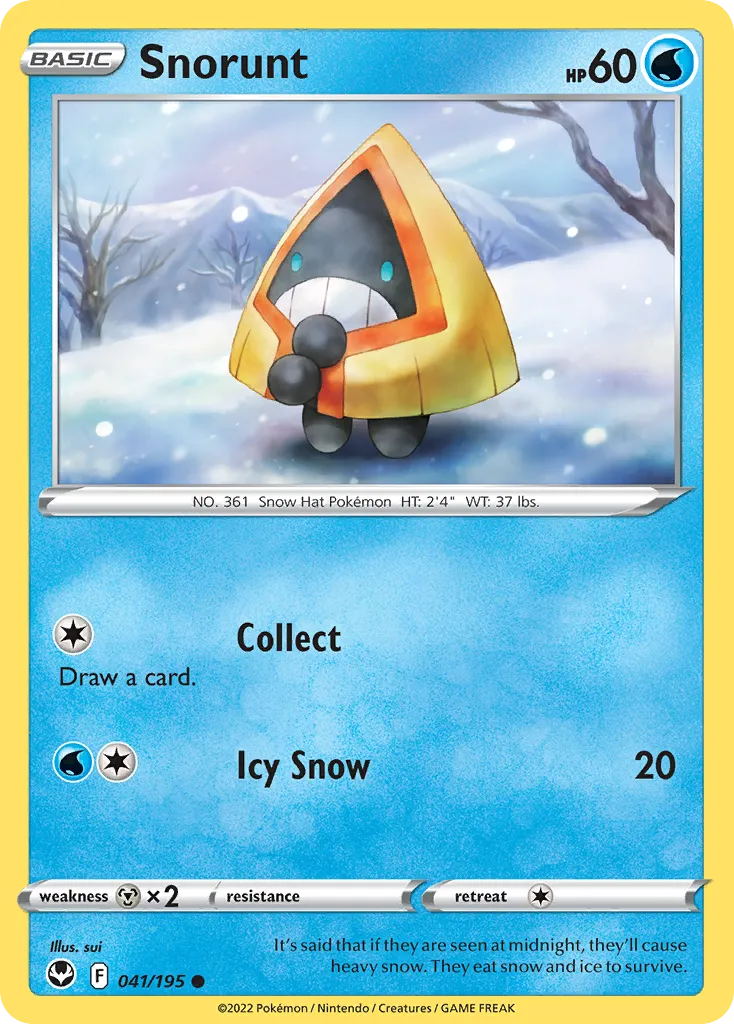 2022 Silver Tempest Snorunt Common #041/195 Common card image