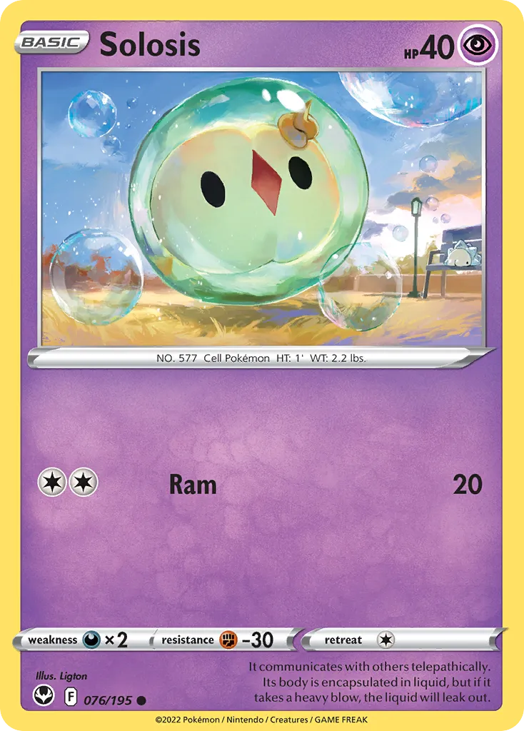 2022 Silver Tempest Solosis Common #076/195 Common card image