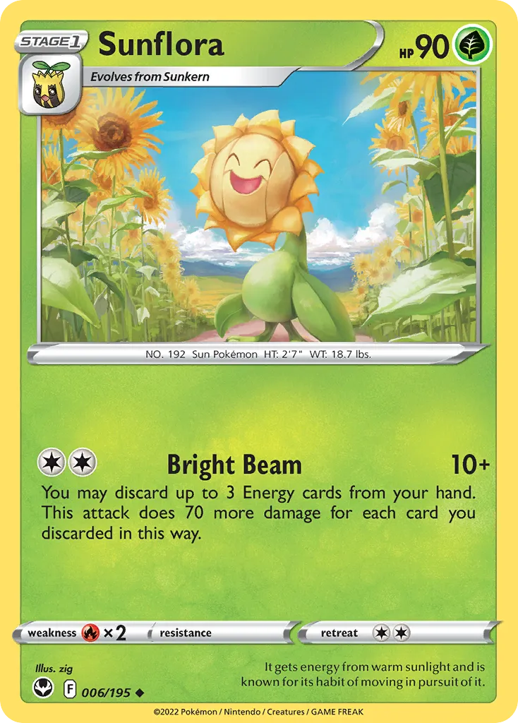 2022 Silver Tempest Sunflora Uncommon #006/195 Uncommon card image