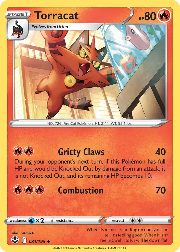 2022 Silver Tempest Torracat #031/195 Uncommon card image