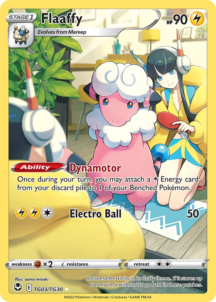 2022 Silver Tempest Trainer Gallery Flaaffy Trainer Gallery Rare Holo #TG03 Trainer Gallery Rare Holo card image
