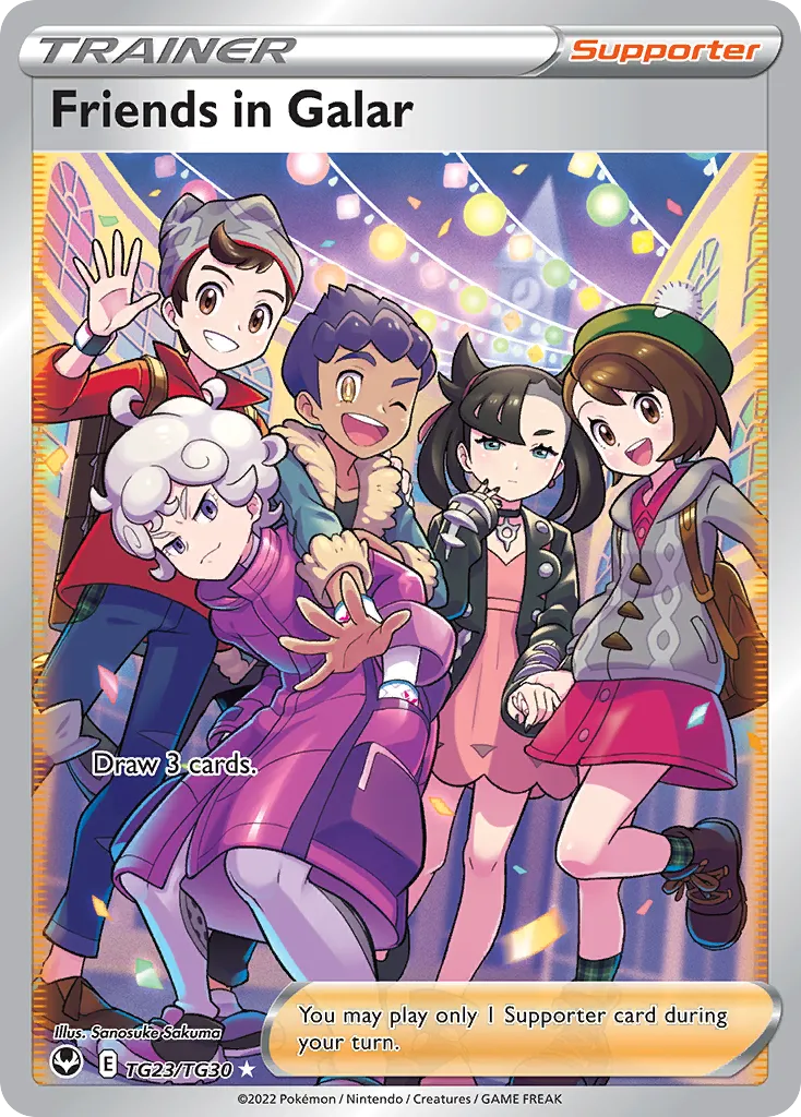 2022 Silver Tempest Trainer Gallery Friends in Galar Rare Ultra #TG23 Rare Ultra card image
