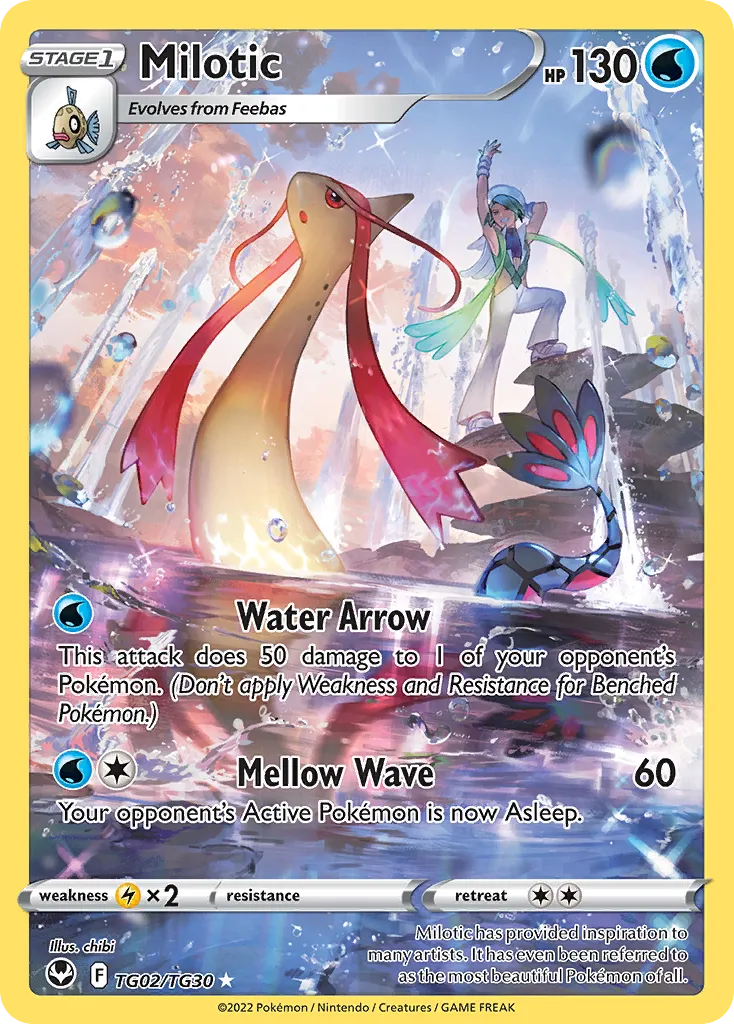 2022 Silver Tempest Trainer Gallery Milotic Trainer Gallery Rare Holo #TG02 Trainer Gallery Rare Holo card image