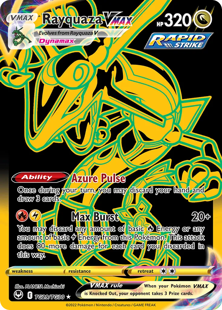2022 Silver Tempest Trainer Gallery Rayquaza VMAX Rare Holo VMAX #TG20 Rare Holo VMAX card image