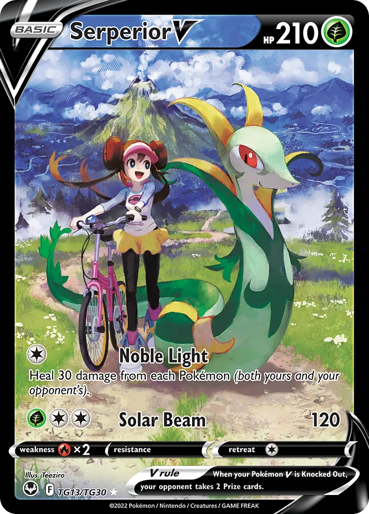 2022 Silver Tempest Trainer Gallery Serperior V Rare Holo V #TG13 Rare Holo V card image