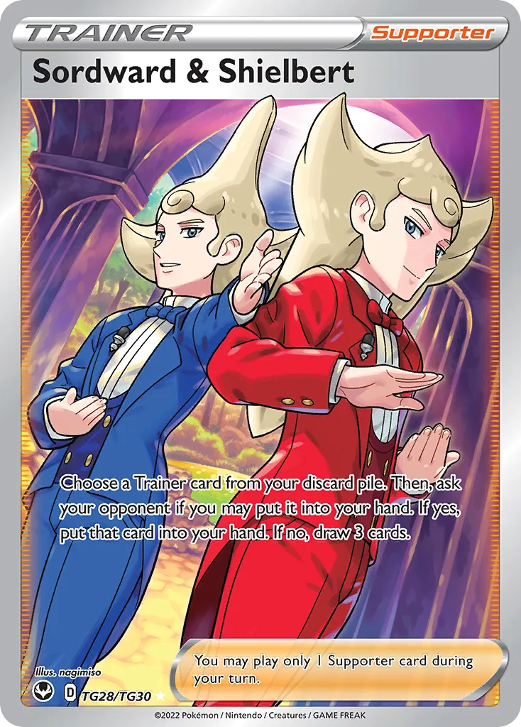 2022 Silver Tempest Trainer Gallery Sordward & Shielbert Rare Ultra #TG28 Rare Ultra card image