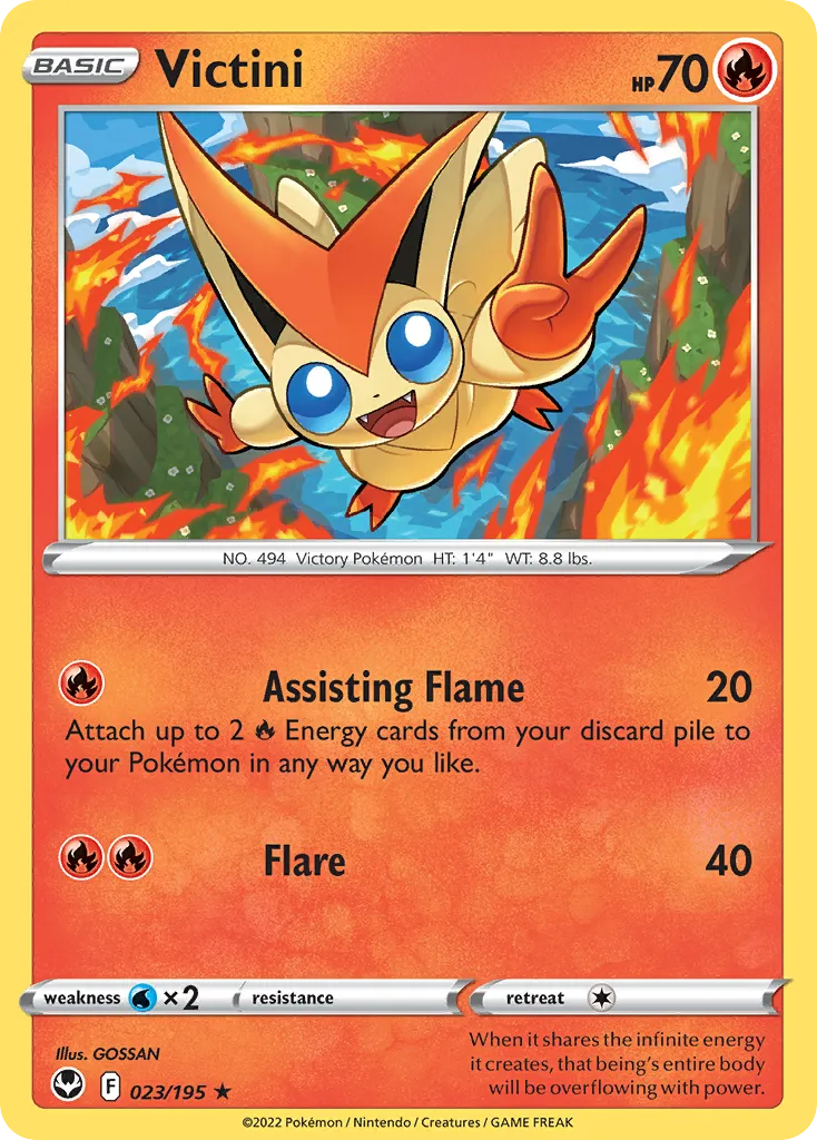 2022 Silver Tempest Victini #023/195 Rare card image