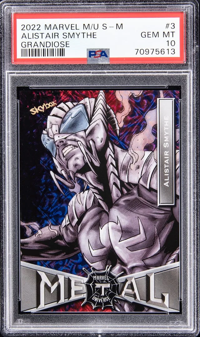 2022 SkyBox Alistar Smythe Marvel Metal Universe Spider-Man Grandiose #3 card image
