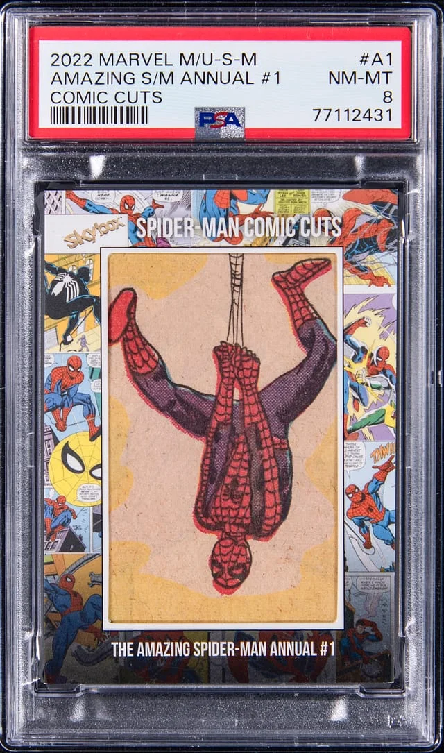 2022 SkyBox Amazing Spider-Man Annual #1 Marvel Metal Universe Spider-Man Comic Cuts #CC-ASMA1 card image
