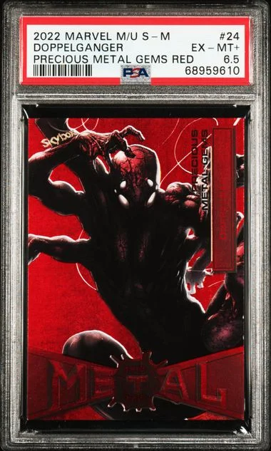 2022 SkyBox Doppelganger Marvel Metal Universe Spider-Man Precious Metal Gems (PMG) Red #24 card image