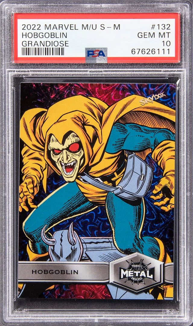 2022 SkyBox Hobgoblin Marvel Metal Universe Spider-Man Grandiose #132 card image