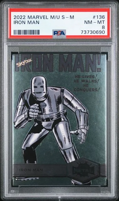 2022 SkyBox Iron Man Marvel Metal Universe Spider-Man #136 card image