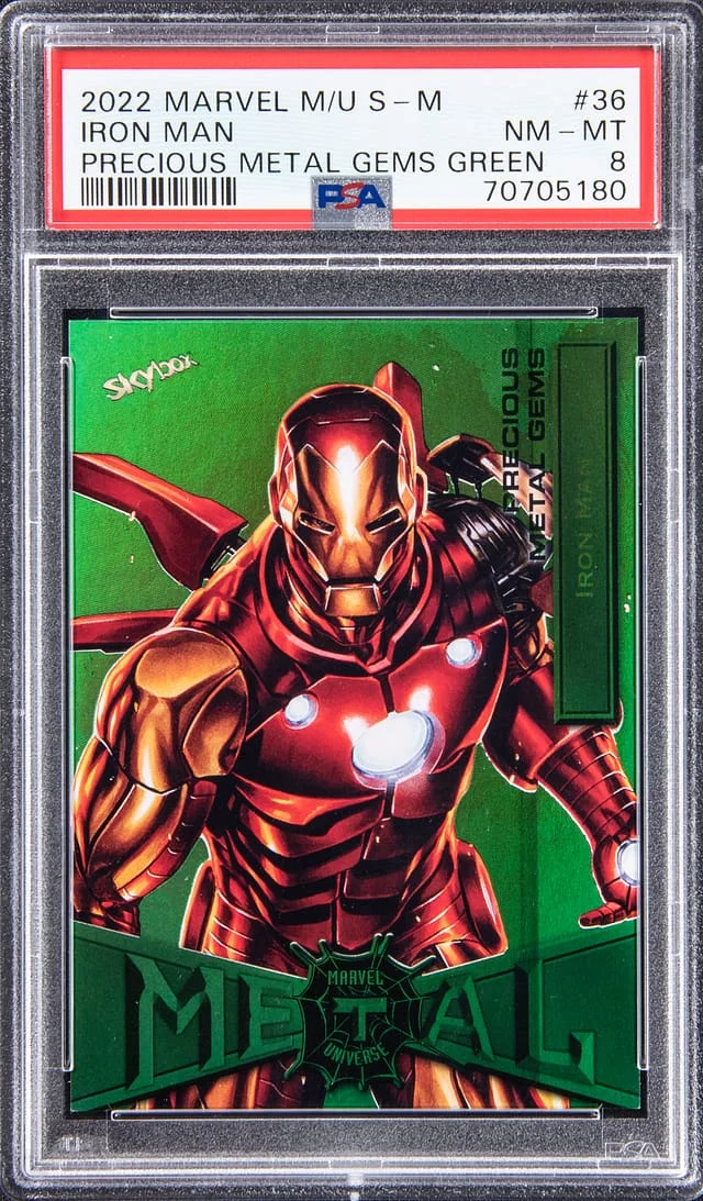 2022 SkyBox Iron Man Marvel Metal Universe Spider-Man Precious Metal Gems (PMG) Red #36 card image