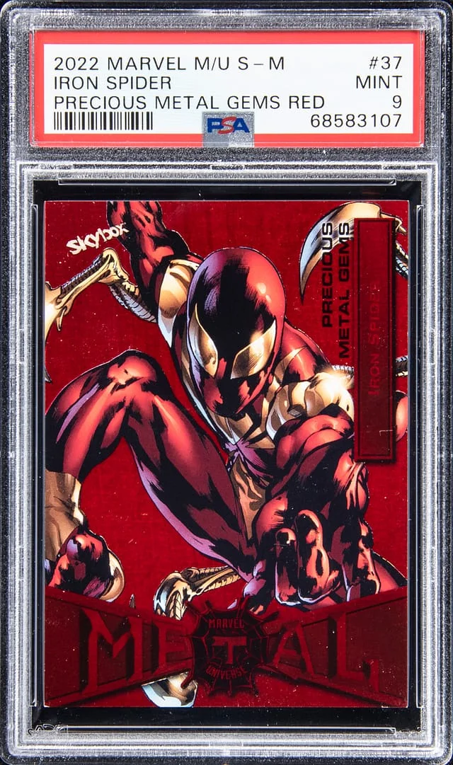 2022 SkyBox Iron Spider Marvel Metal Universe Spider Man #37 card image