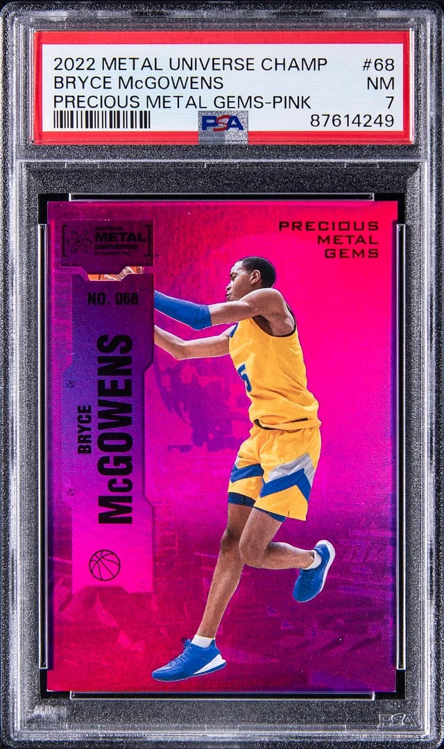 2022 SkyBox Metal Universe Champions Bryce McGowens Precious Metal Gems (PMG) Pink #68 card image