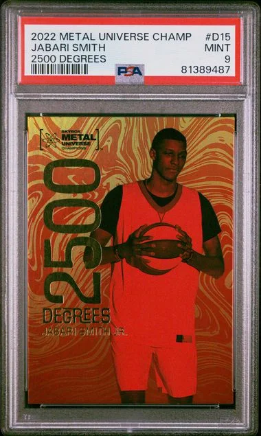 2022 SkyBox Metal Universe Champions Jabari Smith 2500 Degrees #D15 card image