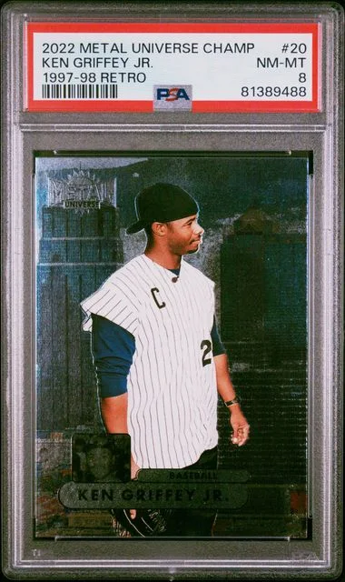 2022 SkyBox Metal Universe Champions Ken Griffey Jr. 1997-98 Retro Metal Universe Champions #20 card image