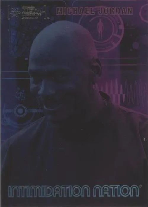 2022 SkyBox Metal Universe Champions Michael Jordan Intimidation Nation #IN-1 card image