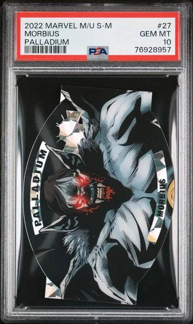 2022 SkyBox Morbius Marvel Metal Universe Spider-Man Palladium #27 card image