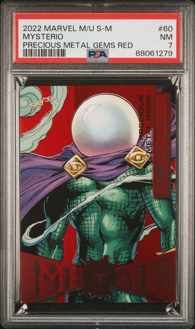 2022 SkyBox Mysterio Marvel Metal Universe Spider-Man Precious Metal Gems Red #60 card image