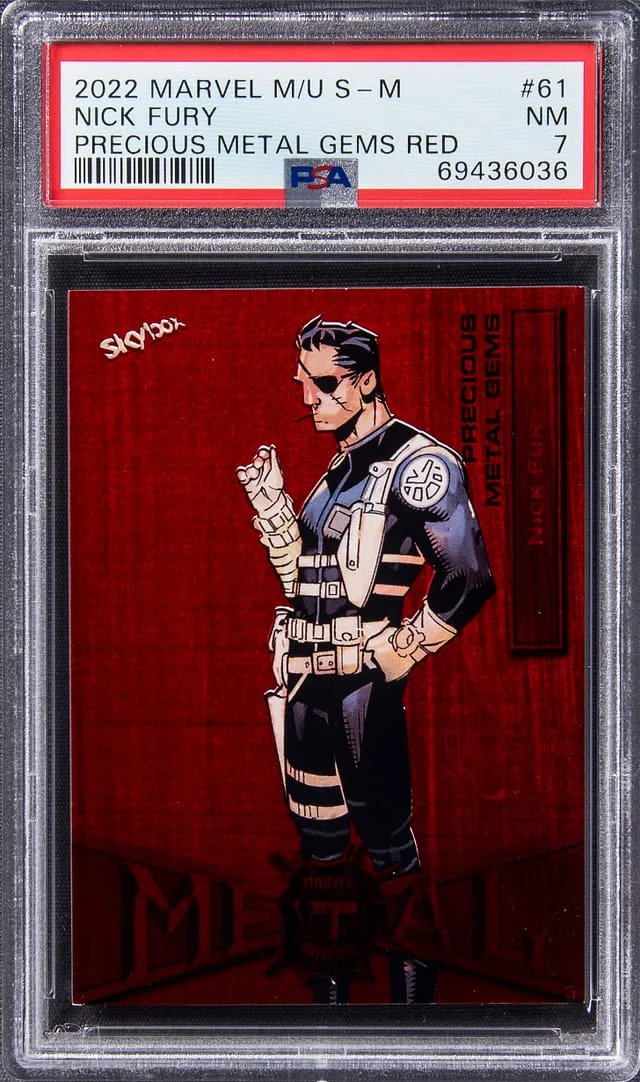2022 SkyBox Nick Fury Marvel Metal Universe Spider-Man Precious Metal Gems (PMG) Red #61 card image