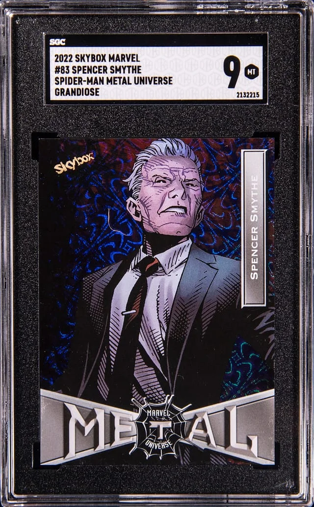 2022 SkyBox Spencer Smythe Marvel Spider-Man Metal Universe Grandiose #83 card image