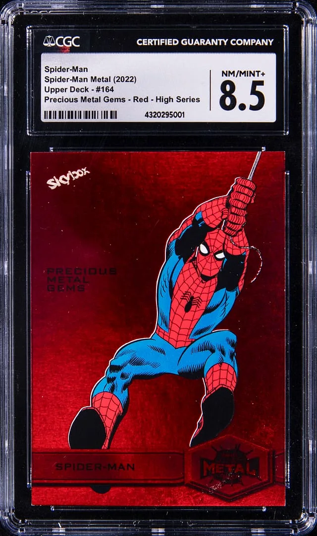 2022 SkyBox Spider-Man Marvel Metal Universe Precious Metal Gems (PMG) Red #164 card image