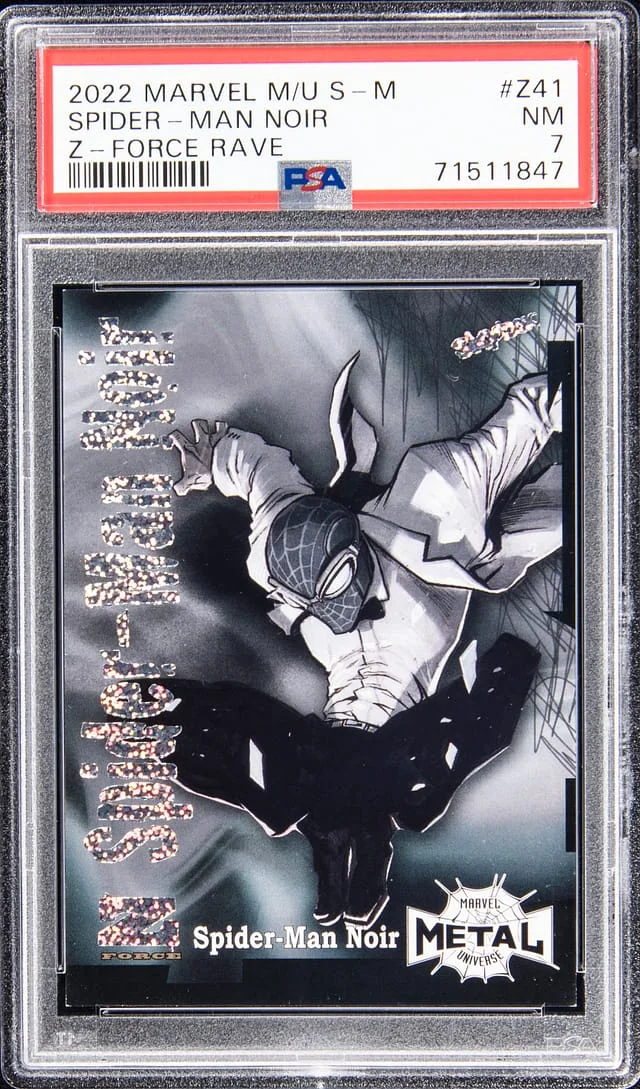 2022 SkyBox Spider-Man Noir Marvel Metal Universe Spider-Man Z-Force Rave #Z41 card image