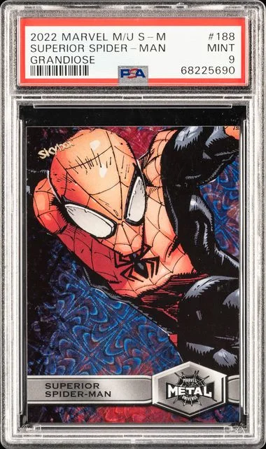 2022 SkyBox Superior Spider-Man Marvel Metal Universe Spider-Man Grandiose #188 card image