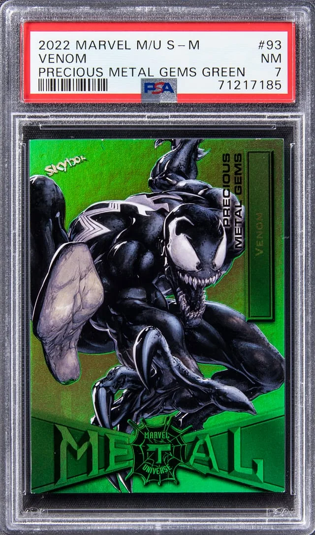 2022 SkyBox Venom Marvel Metal Universe Spider-Man Light Fx Gold #93 card image