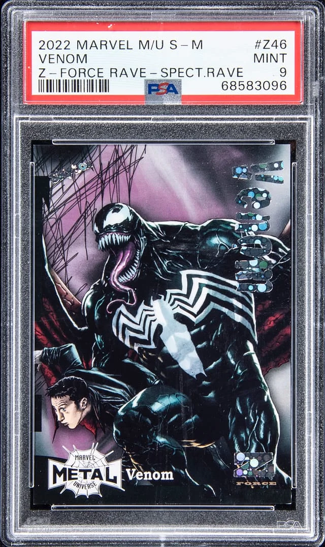 2022 SkyBox Venom Marvel Metal Universe Spider-Man Z-Force Spectacular Rave #Z46 card image