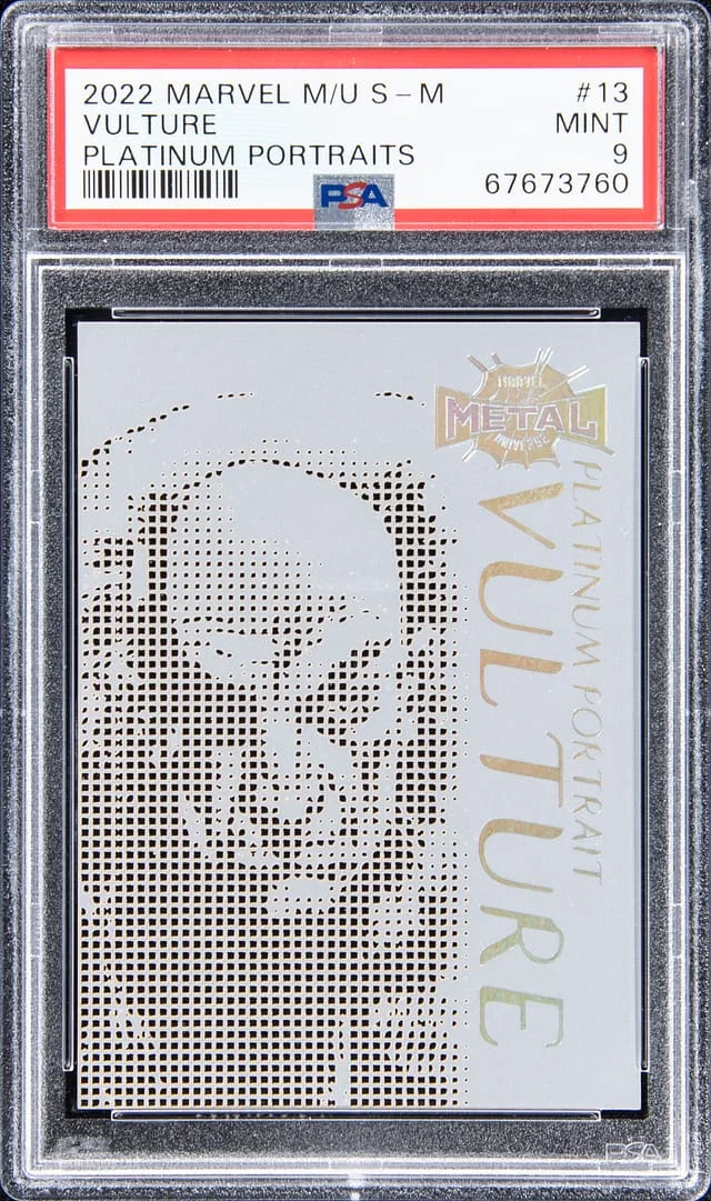 2022 SkyBox Vulture Marvel Metal Universe Spider-Man Platinum Portraits #13 card image