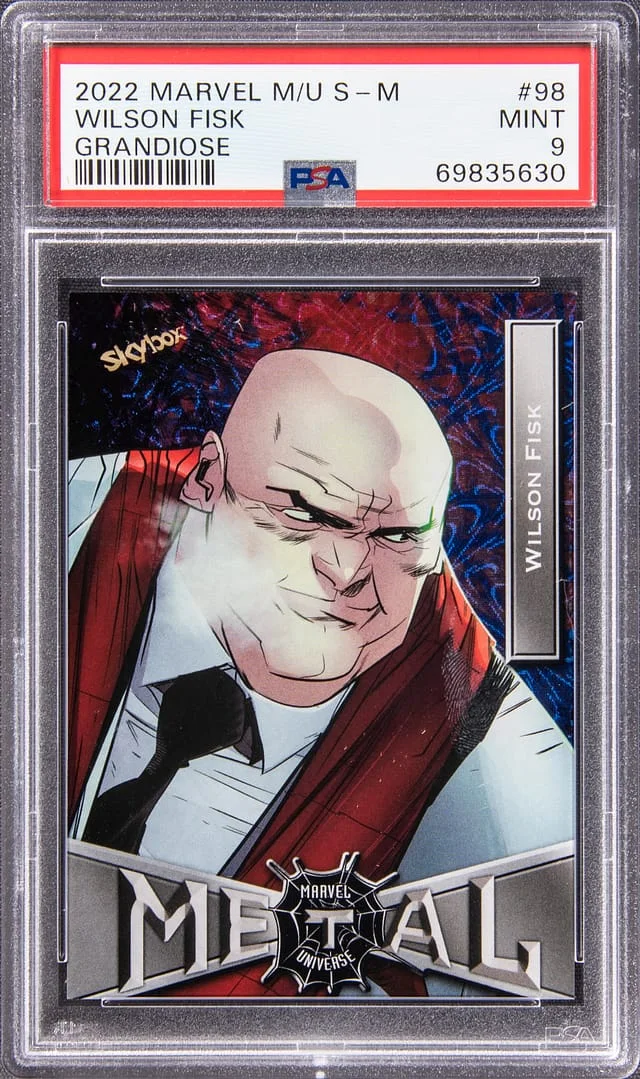 2022 SkyBox Wilson Fisk Marvel Metal Universe Spider-Man Grandiose #98 card image