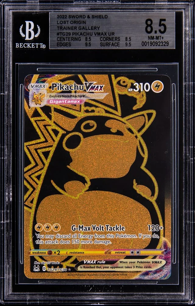 2022 Sword & Shield Lost Origin Trainer Gallery Pikachu VMAX UR #TG29 card image