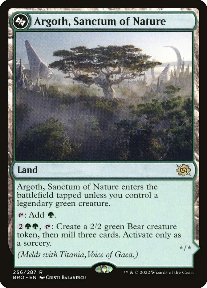 2022 The Brothers' War Argoth, Sanctum of Nature rare #256a unlisted card image