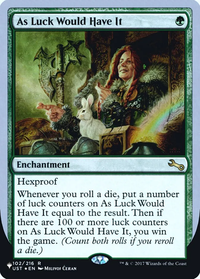 2022 The List (Unfinity Foil Edition) As Luck Would Have It rare #33 unlisted card image