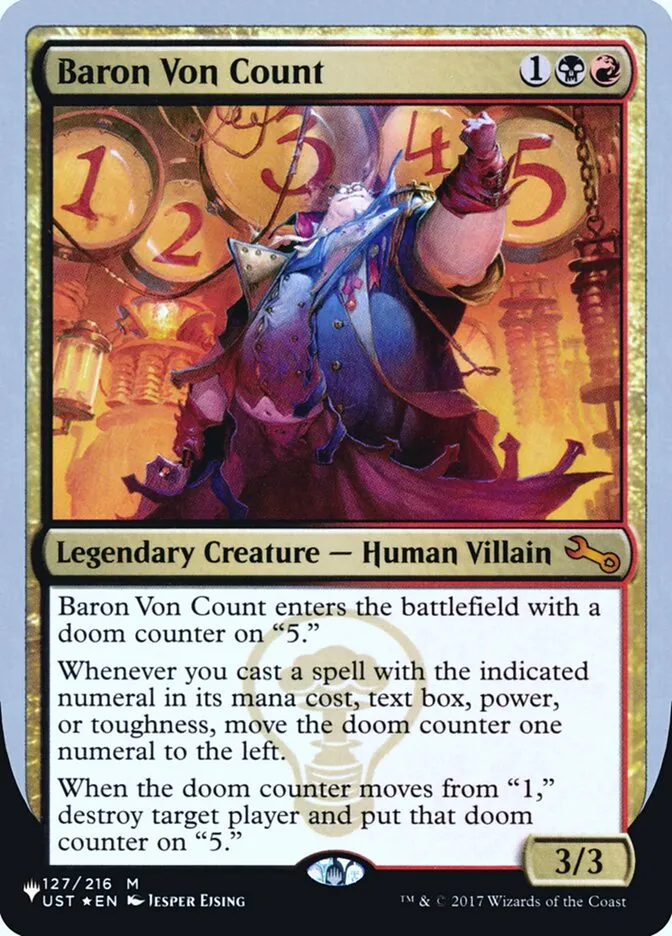 2022 The List (Unfinity Foil Edition) Baron Von Count mythic #43 unlisted card image