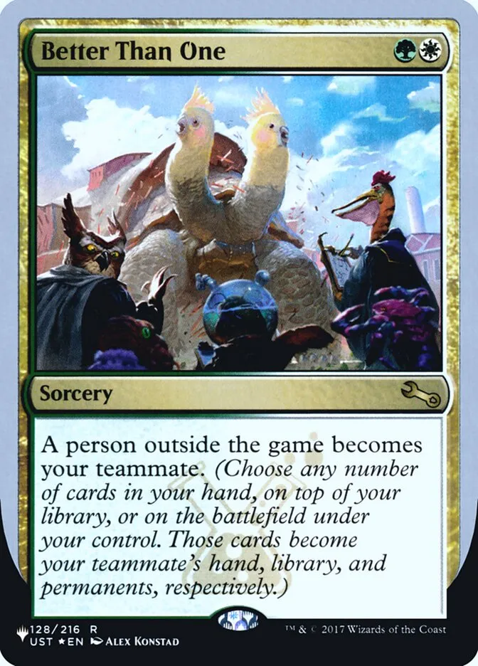 2022 The List (Unfinity Foil Edition) Better Than One rare #44 unlisted card image