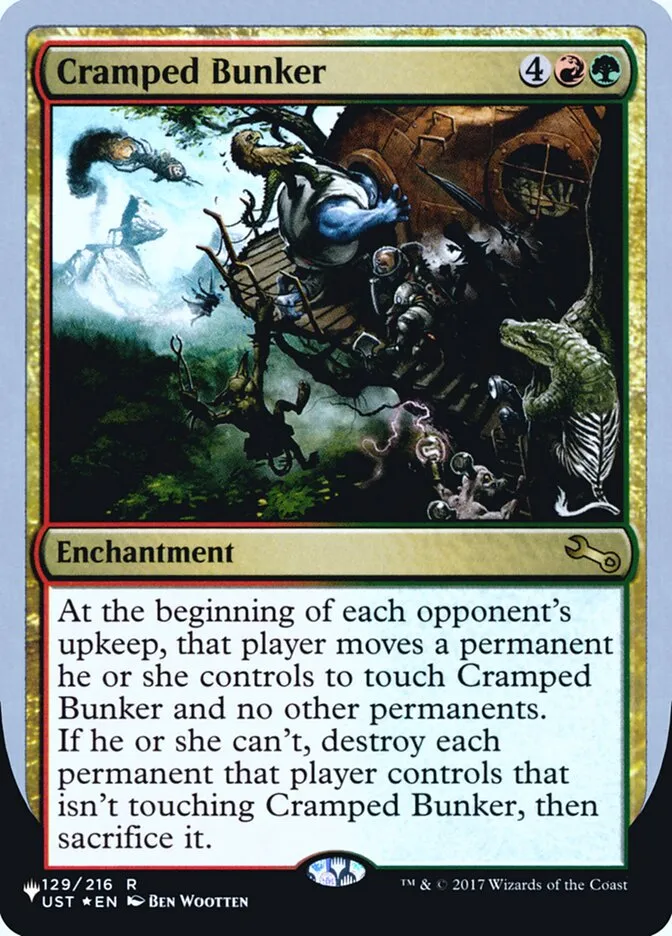 2022 The List (Unfinity Foil Edition) Cramped Bunker rare #45 unlisted card image