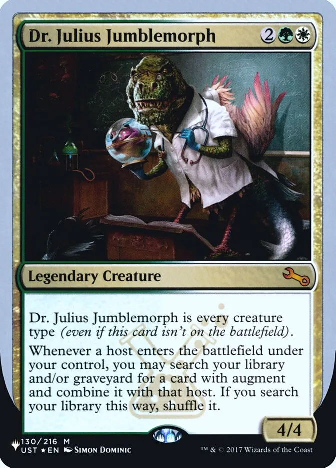 2022 The List (Unfinity Foil Edition) Dr. Julius Jumblemorph mythic #46 unlisted card image