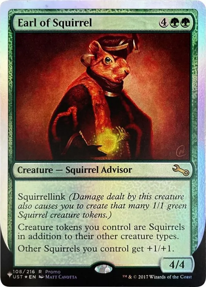 2022 The List (Unfinity Foil Edition) Earl of Squirrel rare #108 unlisted card image