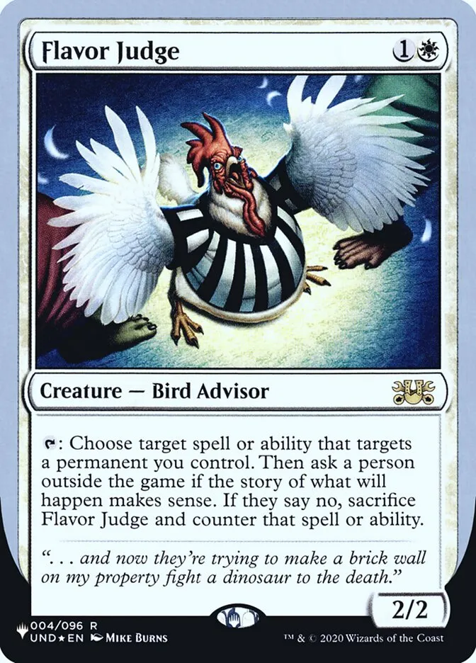 2022 The List (Unfinity Foil Edition) Flavor Judge rare #3 unlisted card image