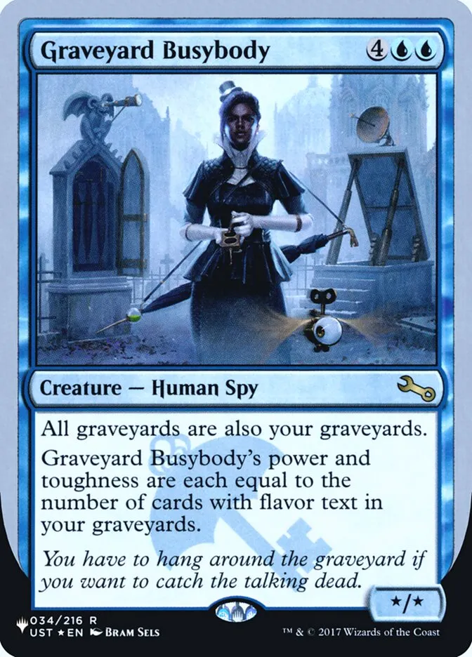 2022 The List (Unfinity Foil Edition) Graveyard Busybody rare #15 unlisted card image